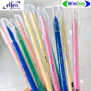 (แพค 5 แท่ง) ปากกา Elfen smoothie 0.5 น้ำเงิน คละสี