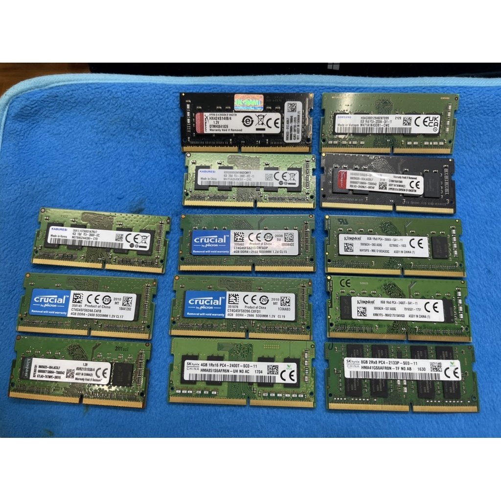 แรม DDR4 4 GB 8 GB RAM DDR4 Bus 2133 2400 2666 3200 MHz For Notebook คละรุ่นคละยี่ห้อ
