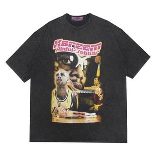 เสื้อยืดวินเทจKioku NBA TEE // KAREEM ABDUL JABBAR // โอเวอร์ไซซ์ // เจลล้างกรดS-5XL