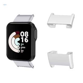 NERV 2Pcs 18mm Wrist WatchBand Strap Adapter Compatible With Mi Watch Lite/Redmi Band Smartwatch Wristband Metal Connector Buckle Accessories