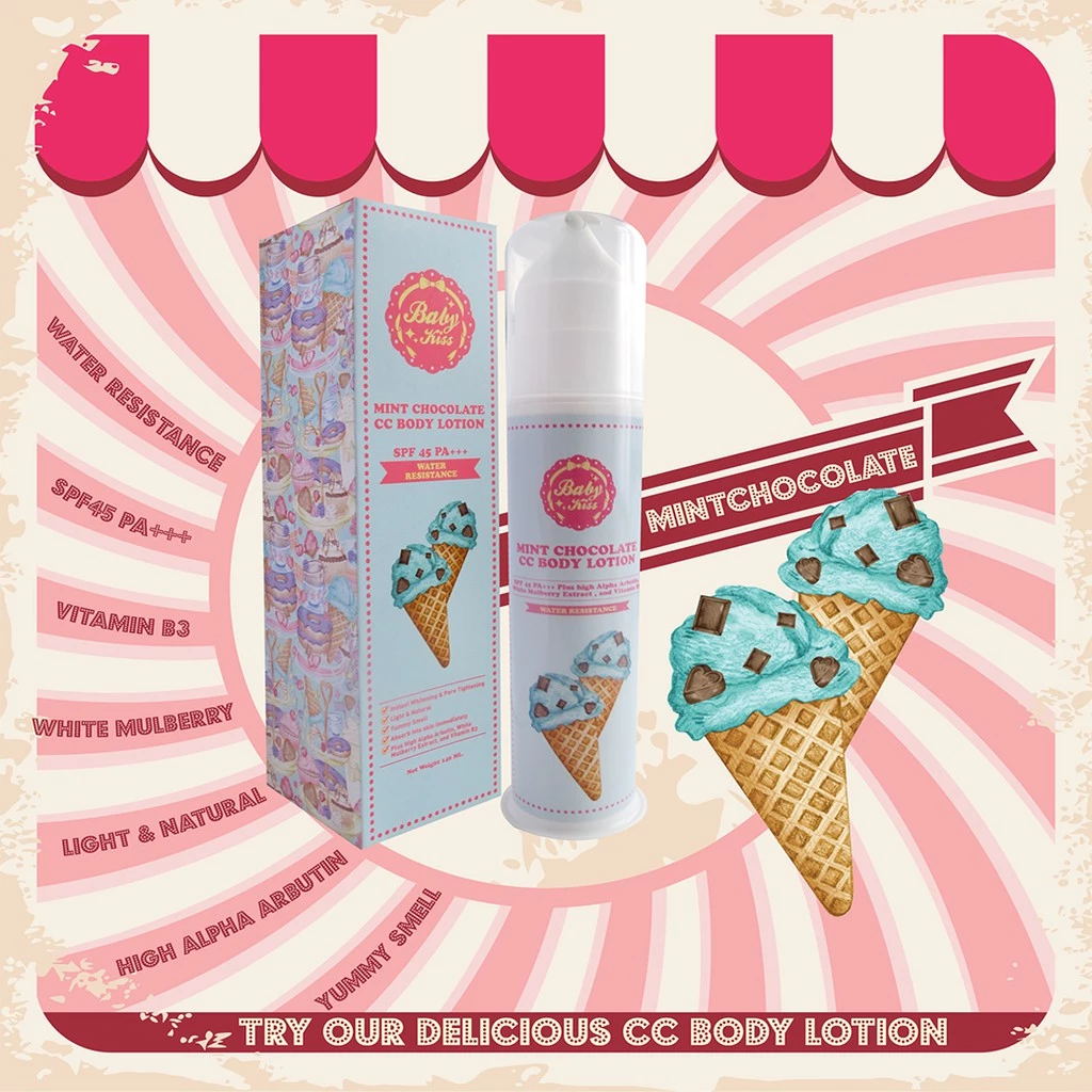 Baby Kiss Mint Chocolate CC Body Lotion SPF45