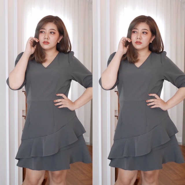 เดรส Simply plus มือหนึ่ง เดรสสาวอวบ plus size อก 44-46 - pmybb - ThaiPick