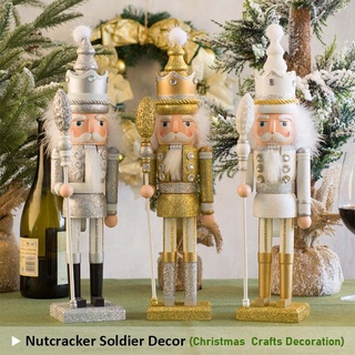 Peng Peng King Nutcracker American Honor Guard Puppet Soldier ไม้หัตถกรรมตกแต่งคริสต์มาสห้องนั่งเล่นตกแต่ง