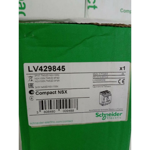 เบรกเกอร์ไฟฟ้า ชไนเดอร์   LV429845 Circuit Breaker ComPact NSX100N