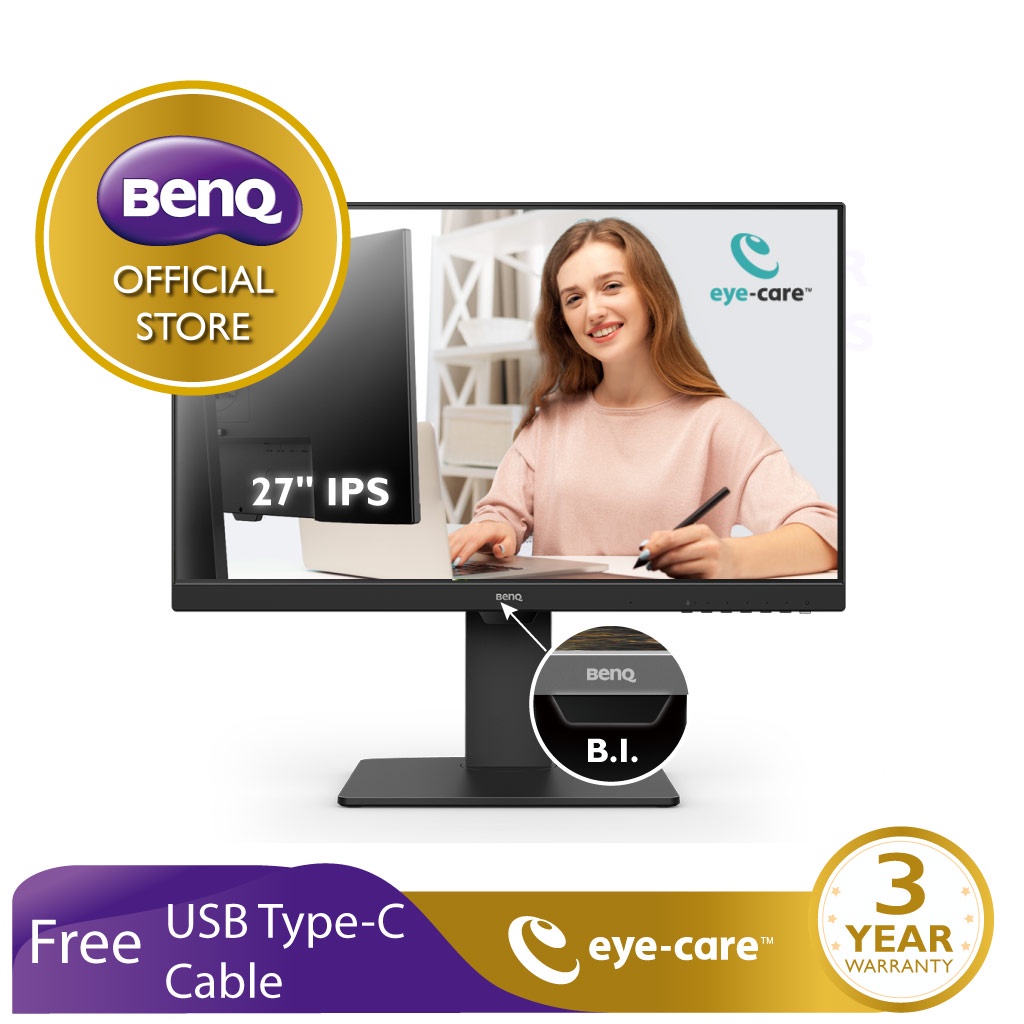 BenQ GW2785TC IPS 27นิ้ว Full HD Eye Care Monitor USB-C ปรับระดับความสูงจอได้ (จอคอมถนอมสายตา, จอคอมพิวเตอร์ 27 นิ้ว) #10