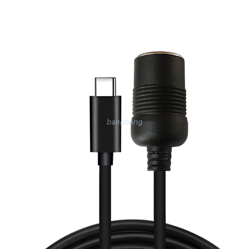 Bang USB C PD to 12V Car Socket Female Converter Cord for GPS DVR