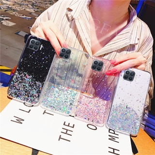 เคสโทรศัพท์มือถือ TPU สีใส ประดับกลิตเตอร์รูปดาว สำหรับ OPPOA93