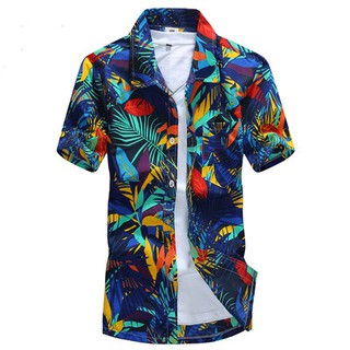 Mens Hawaiian Shirt เสื้อเชิ้ตเกาหลี ผ้าดีมาก มาใหม่ งานดี