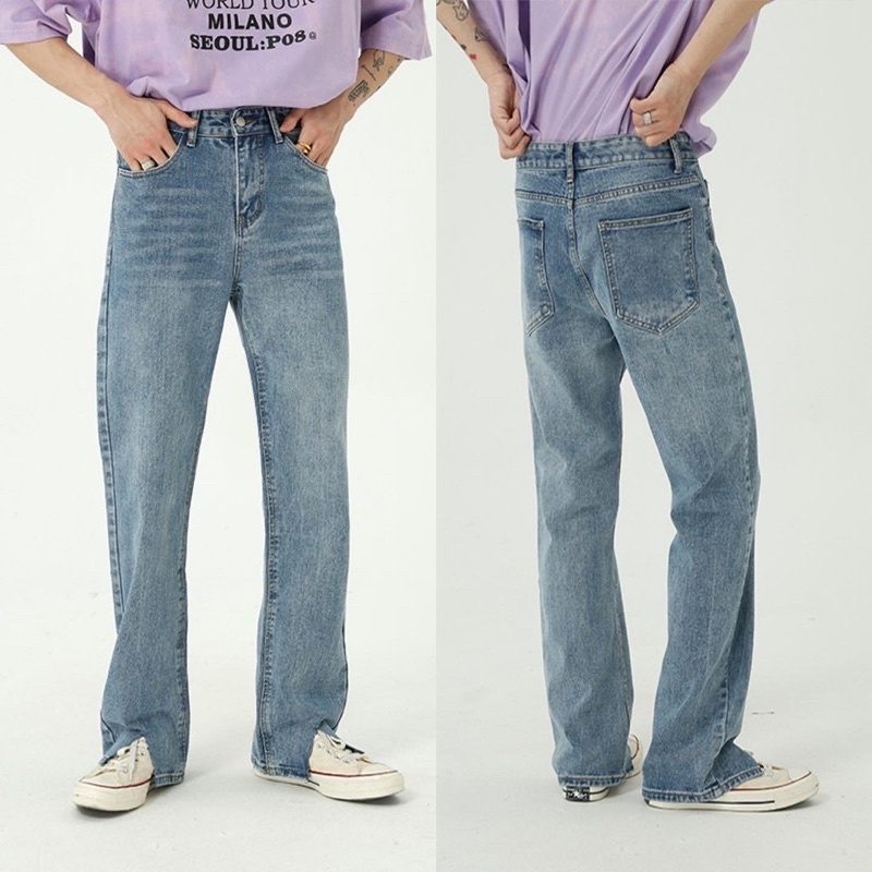 Milano jeans กางเกงยีนส์เอวสูงทรงกระบอก