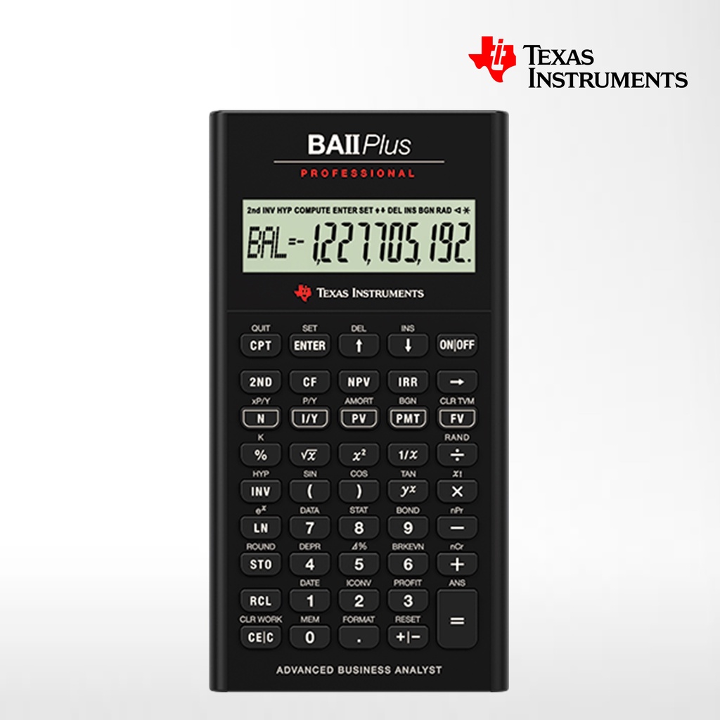 เครื่องคิดเลขทางการเงิน Texas TI BA II Plus Professional