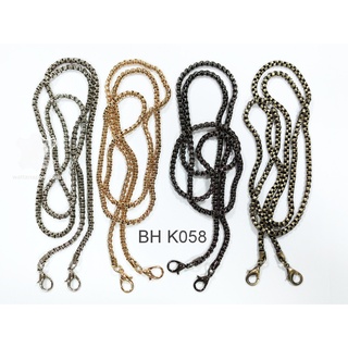 BH K058 โซ่สายสะพายกระเป๋าพร้อมตัวตะขอ ความยาว 110 ซม. Bag Chain with clasps, Bag Shoulder, 110 cm.