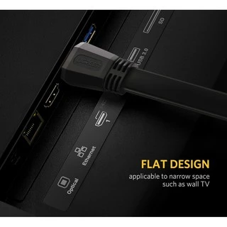 UGREEN รุ่น ED015 สาย HDMI to HDMI รองรับ 4K 60Hz / FHD 144Hz สายยาว 1.5 - 3m สายแบบแบน