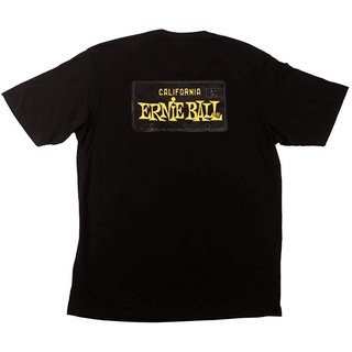 ROUND คอลูกเรือเสื้อยืด พิมพ์ลาย Ernie Ball CA สีดํา สําหรับผู้ชาย-4XL