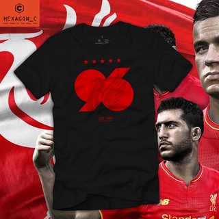 เสื้อยืดผู้ชาย เสื้อยืดคอกลม ลาย ลิเวอร์พูล LIVERPOOL สำหรับ ชาย หญิง ผ้าCotton USA สีพื้น ดำ ขาว ขนาด S M L XL XXL ใส่ส