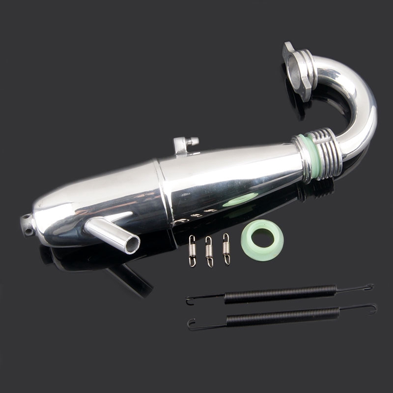 ท่อไอเสียอัพเกรดอลูมิเนียม RC 081009 ท่อและสปริง Fit HSP 1:8 Nitro Buggy Part BQ004