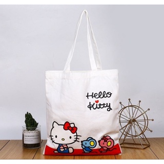 พร้อมส่ง // ถุงผ้า กระเป๋าผ้า กระเป๋าสะพาย ลายคิตตี้ Hello Kitty