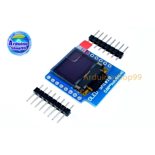 จอแสดงผล OLED ขนาด 0.66 นิ้ว แบบ SPI-I2C FOR D1 MINI