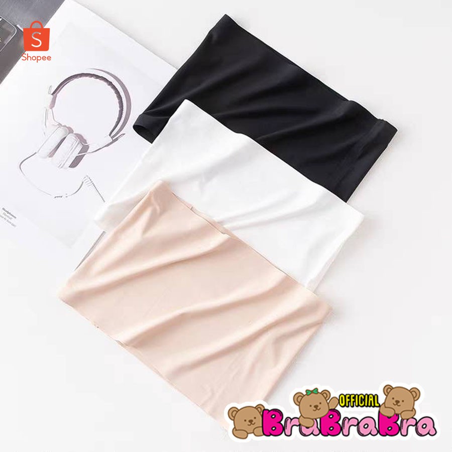 [ส่งจากไทย] 𝑩𝒓𝒂𝑩𝒓𝒂𝑩𝒓𝒂  #bra-124 เกาะอกผ้าลื่น ไอซ์ซิลค์ ไร้ฟองน้ำ สวมใสสบาย
