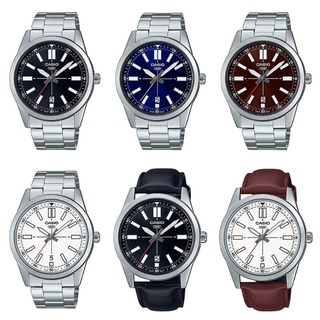 CASIOนาฬิกาผู้ชายรุ่นMTP-VD02Dมีวันที่กันน้ำสินค้าจะของแท้จากศูนบน์cmgมีพร้อมกล่องใบรับประกันcmg