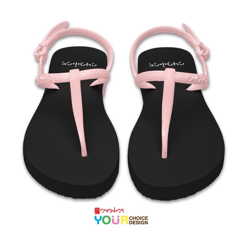 🩷🖤 รองเท้าแตะรัดส้น CHO-I-CE รุ่น Pink Black