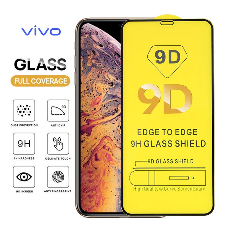 9H Full Cover Tempered Glass VIVO Y51 2020 Y72 Y12 Y30 Y31 Y53 Y91C Y91 Y20 Y12S Y17 Y93 Y50 Y20S Y5