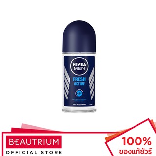 NIVEA Men Fresh Active Roll On โรลออนระงับกลิ่นกาย 50ml