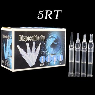 5RT Tattoo Plastic Tip ปลายกระบอกเข็มสักพลาสติกใช้แล้วทิ้ง (1 กล่อง / 50 ชิ้น) Disposable Tattoo Tips