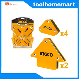 INGCO แม่เหล็กจับฉาก 6 ชิ้นชุด รุ่น AMWH6001 ( สามารถทำมุมได้ 45° / 90° / 135°)