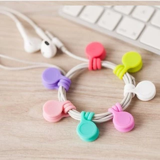 ซื้อ 5 แถม 1 ฟรีMagnetic สายไฟสายไฟ Organizer Cable Management Cable Winder สําหรับ Charing Cable หูฟังคลิปสายเคเบิล