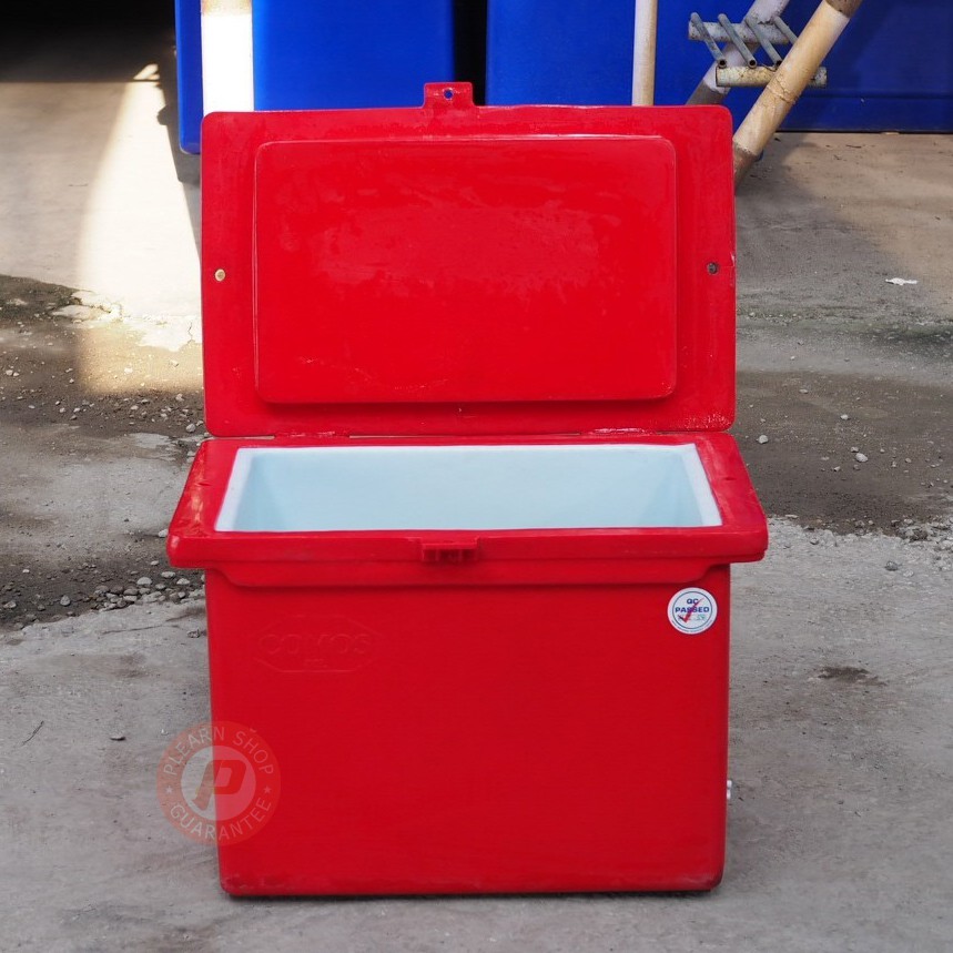 ถังแช่ ถังน้ําแข็ง ยี่ห้อ Comos ขนาด 80 ลิตร  (Ice box 80L.) มีบานพับ เนื้อหนา เกรดเอ (Food grade) เก็บความเย็นได้นาน ราคา ถูกที่สุด ดีลบีเคเค แกลเลอรีภาพที่ 6