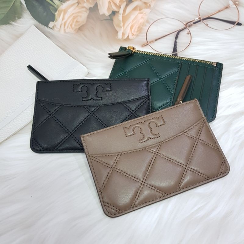 ส่งฟรี New พร้อมส่ง Tory Burch​ Savannah​zip card Case | Shopee Thailand