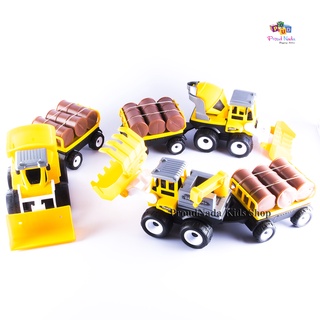 ProudNada Toys ของเล่นเด็ก รถก่อสร้างพ่วง (มีให้เลือก 3 แบบ) MODERN TRUCK NO.9947-3