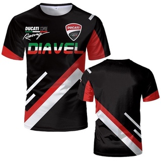 เสื้อยืดกันหนาว พิมพ์ลาย ducati racing 3 มิติ พลัสไซซ์