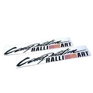 2แผ่น ขนาด 7x40 cm RALLIART สติกเกอร์สร้างติดด้านข้างซ้าย-ขวา สำหรับ MITSUBISHI ทุกรุ่นจัดส่งเร้วสิ้นค้าคุณภาพ