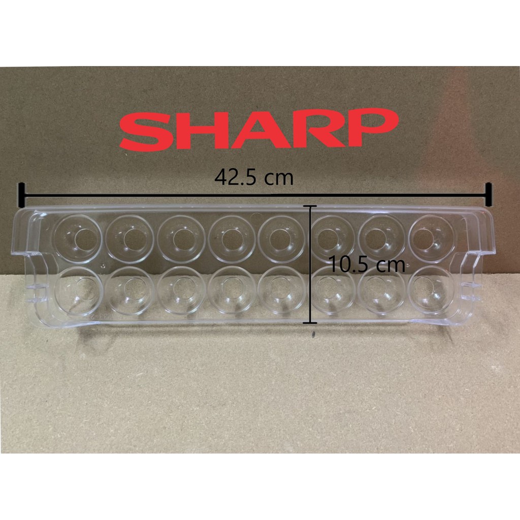 ที่วางไข่ ชั้นวางไข่ ชั้นวางข้างประตูตู้เย็น Sharp รุ่น SJ-C15/N15/M15/G15/C19/G19/M19/N19 ของแท้