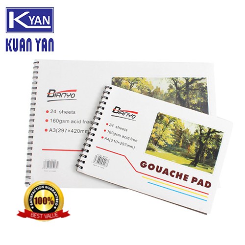 [AN YAN] A4 / A3 GOUACHE DRAWING PAD