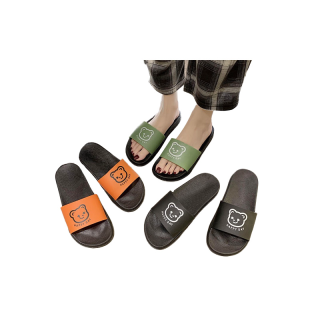 Mellor Chic : Slippers รองเท้าแตะแฟชั่นใหม่สไตล์เกาหลี ลายหมีน่ารักและไดโนเสาร์ รองเท้าแตะในนอกบ้าน ใส่สบายนุ่นเท้า