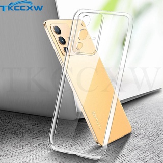 เคสโทรศัพท์มือถือแบบนิ่ม TPU ใส บางมาก สําหรับ Vivo V23e V23 Pro Y33 Y55 Y75 Y33t Y21t Y21a Y21e IQOO 9 Pro NEO 5S SE