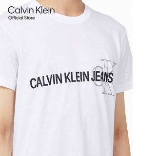 เสื้อยืดอินเทรนด์ผู้ชายอินเทรนด์ผู้หญิงCalvin Klein  เสื้อยืดผู้ชาย รุ่น J318208 YAF สีขาวS-3XL