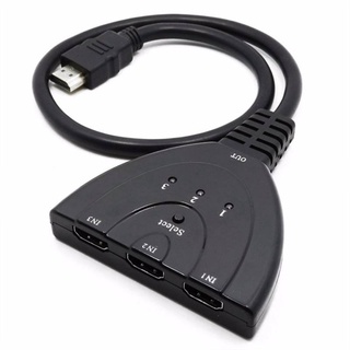 Mastersat HDMI Switch IN 3 OUT 1 Port  ตัวแยก HDMI 3 ทาง พร้อมสาย HDMI