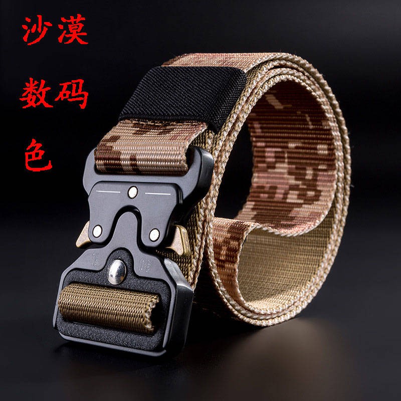 Men's 120cm Casual Military Tactical Belt – Polyester Canvas Waistband Web Belt 3 thumbnail image