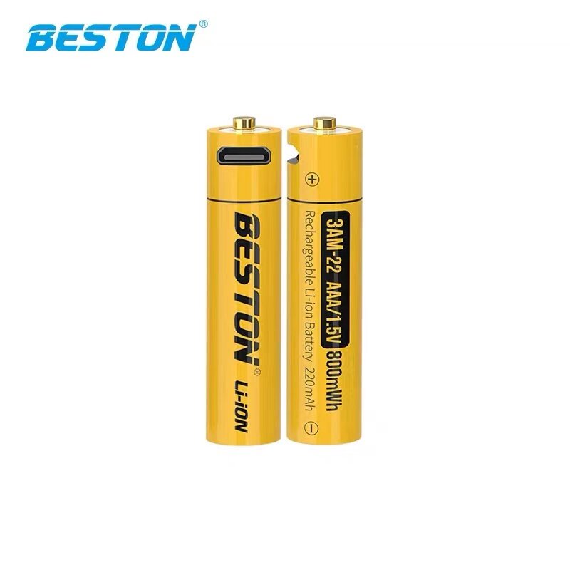 ถ่านชาร์จ BESTON AAA 1.5V 800mWh Micro USB Li-ion Battery 2 ก้อน คุณภาพสูง ราคาถูก #7