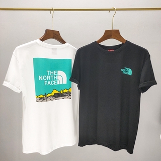 เสื้อยืดโอเวอร์ไซส์The north face เสื้อยืดแขนสั้น ผ้าฝ้าย ระบายอากาศ พิมพ์ลายกราฟฟิติ Joshua tree สวมใส่สบาย สําหรับผู้ช