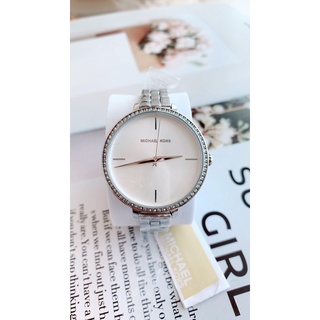 นาฬิกา Michael Kors Womens Charley Three-Hand Alloy Watch ล้อมเพชร