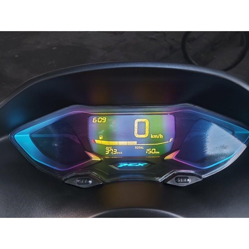 Pcx160 ฟิล์มกันรอยไมล์ Pcx2018-2024 (สีรุ้งไทเท สวยมาก)