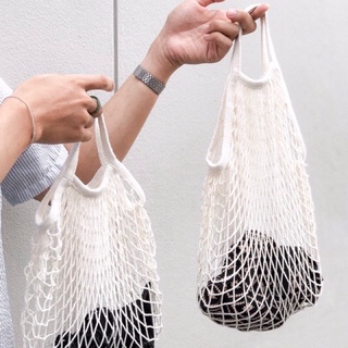 ถุงตาข่ายคอตตอน - หูสั้น String Cotton Bag - Short Handle