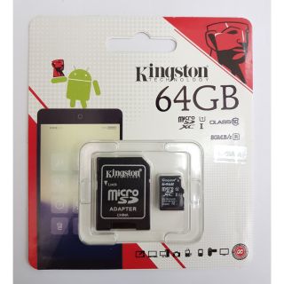 เมมKingston Memory Card 64GB Class 10 80MB/s read 10MB/s minimumของแท้