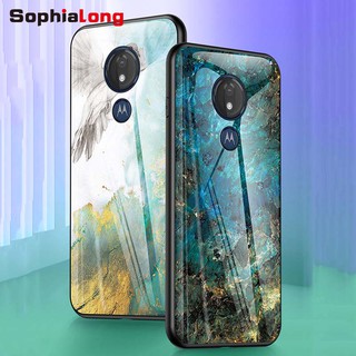 เคสโทรศัพท์ลายหินอ่อนป้องกันการกระแทกสําหรับ motorola moto g7 power plus play