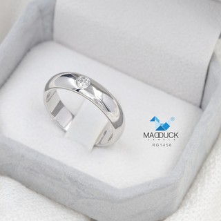 Madduckjewels แหวนเงินแท้ เพชร CZ ชุบโรเดียม RG1456