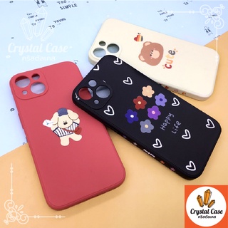 เคสมือถือพิมพ์ข้าง TPU กันเลนส์กล้อง พื้นหลังกันรอย ลายการ์ตูน